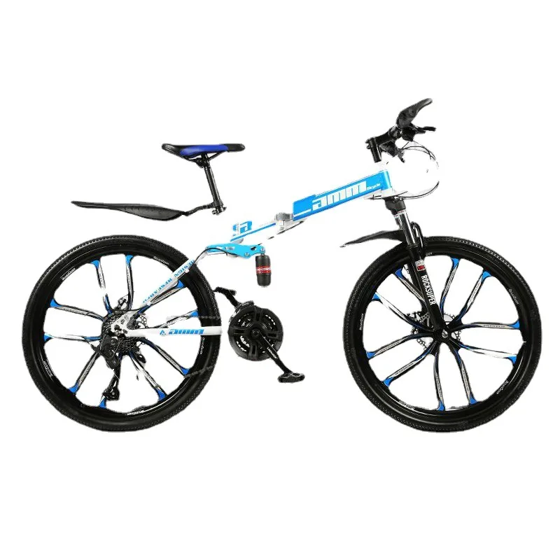 Wholesale easy carry folding bicycle 24/26 inch cheap foldable bicycle for adult Folding Mountain Bike