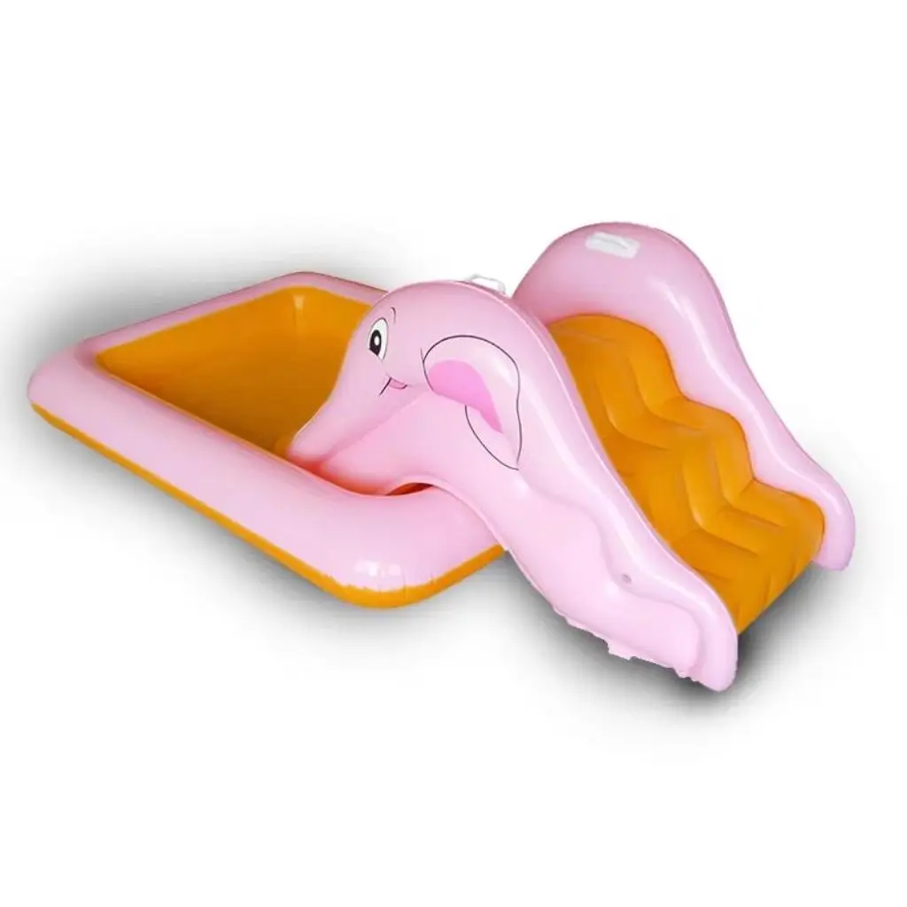 Factory custom small PVC soft with elephant printed slide Cute mini inflable pool
