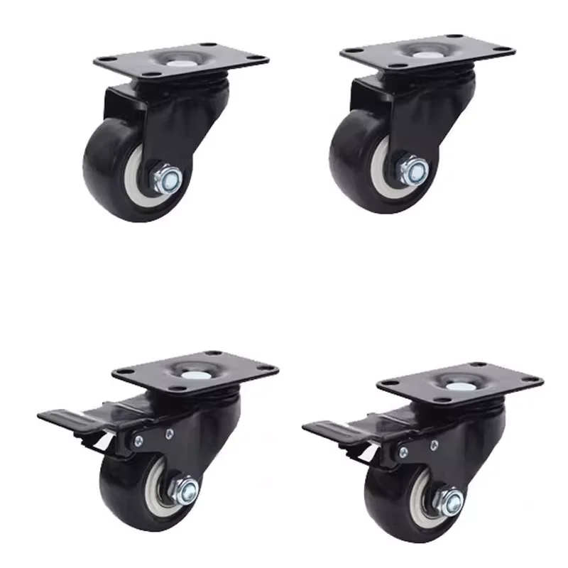 3-Inch Right-Angle Edging Directional Wheels 3-Inch Side Wheels Trolley Case Iron Casters Flight Case Wheels
