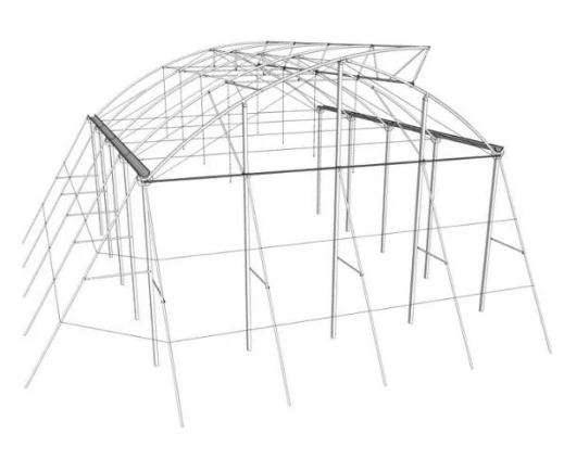 Multi-span Film Greenhouse Manufacturing Galvanized Steel High Strength Sawtooth Green House for Tomato Growing