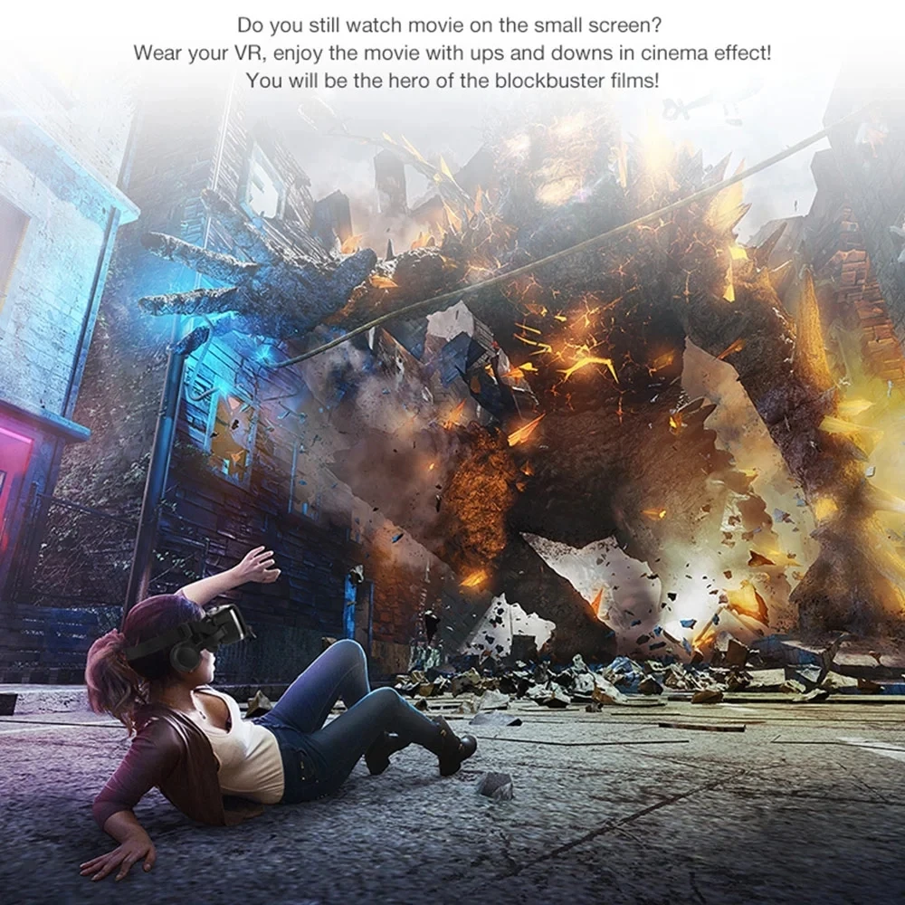 VR Гарнитура 3D очки гарнитура виртуальной реальности для игр и фильмов