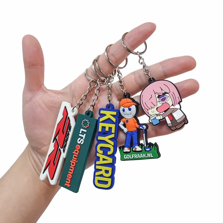 Cheap Customized  Thank You For Coming Gift For Birthday For Marketing, Customized Logo PVC Key Chain Promotional Business Gift