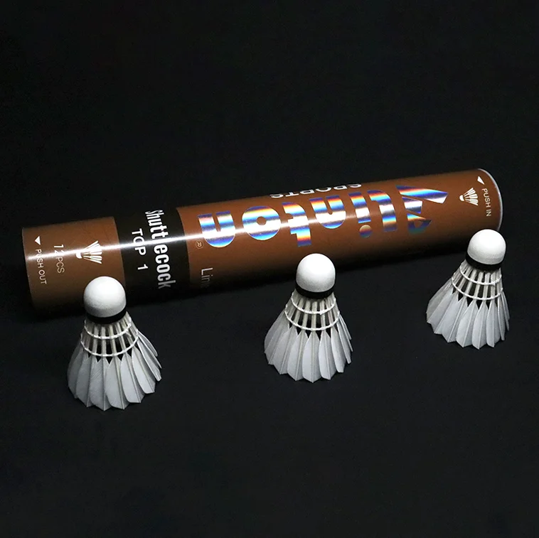 Good Quality Brand White Goose Feathers Shuttles Three Layers Cork Import Badminton Shuttlecock