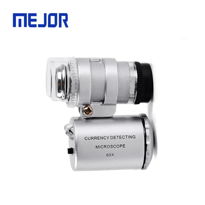 Jewelry Magnifier Tool Tester LED detection Testing Diamond Selector 60X mini detecting microscope