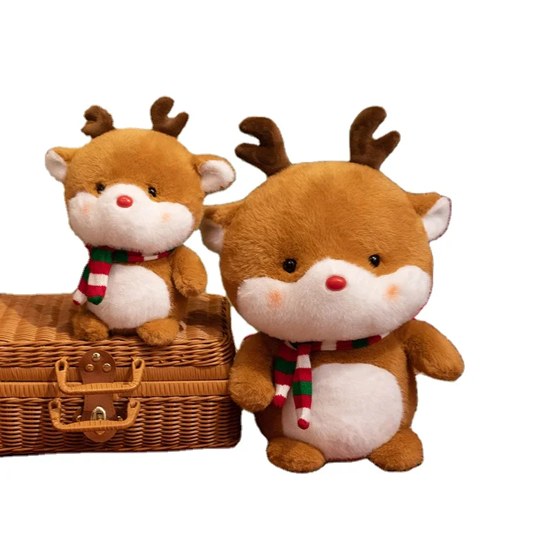 2024 New Customized Cute Cartoon Christmas Gift Doll Manufacturer Wholesale Holiday Decoration Supplies Christmas Elk Doll