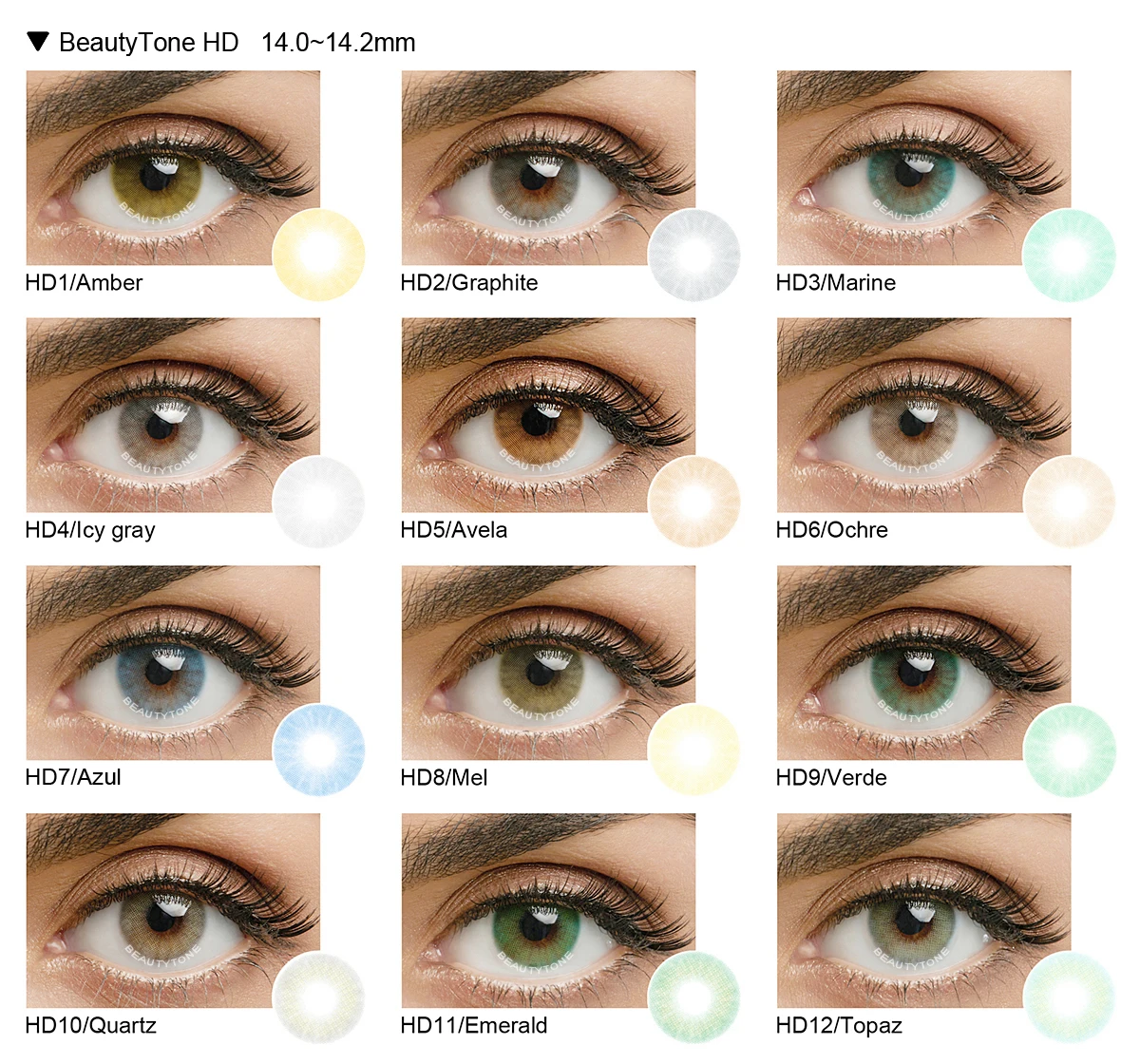 HOT HD Quartz soliotica hidrocoro eye contact lenses 1 year super natural wholesale colored contacts