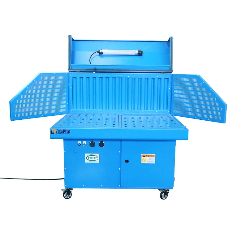 Pulse jet self cleaning welding table fume extraction downdraft table downdraft air filtration system