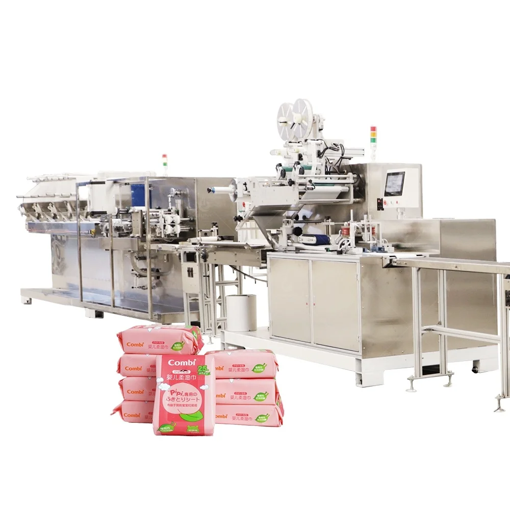 China Best Automatic High Speed CE Baby Wet Wipes Wet Tissue Wet Towel Making Machine Production Line