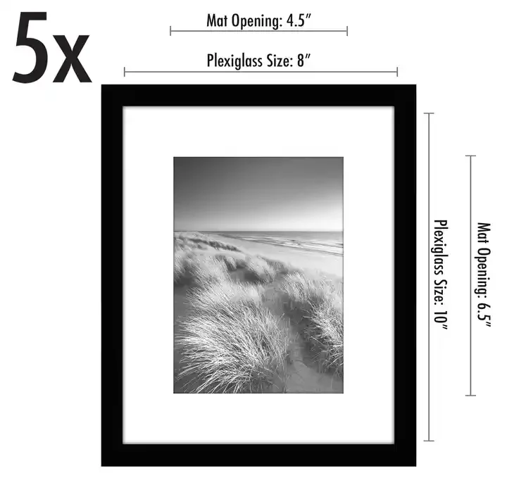 Оптовая продажа горячая распродажа 4x6 5x7 8x10 11x14 12x16 черная деревянная фоторамка коричневая и белая высококачественная
