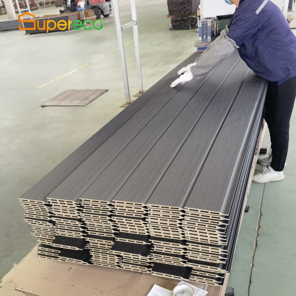 Decorative Wpc Outdoor Aritificial Fire-resistance Wood Wall Cladding