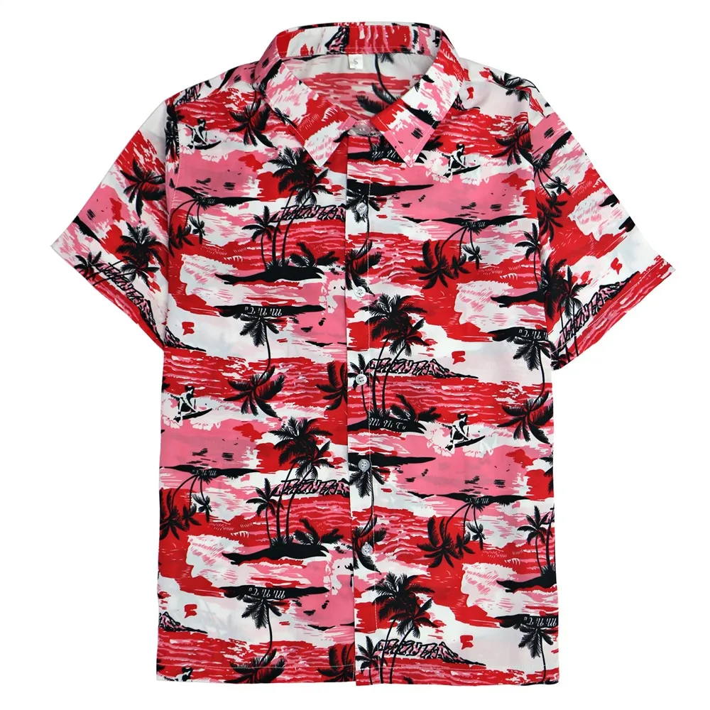  wholesale 100%viscose Single Button open collar floral workout vintage mens designer clothing button down shirts