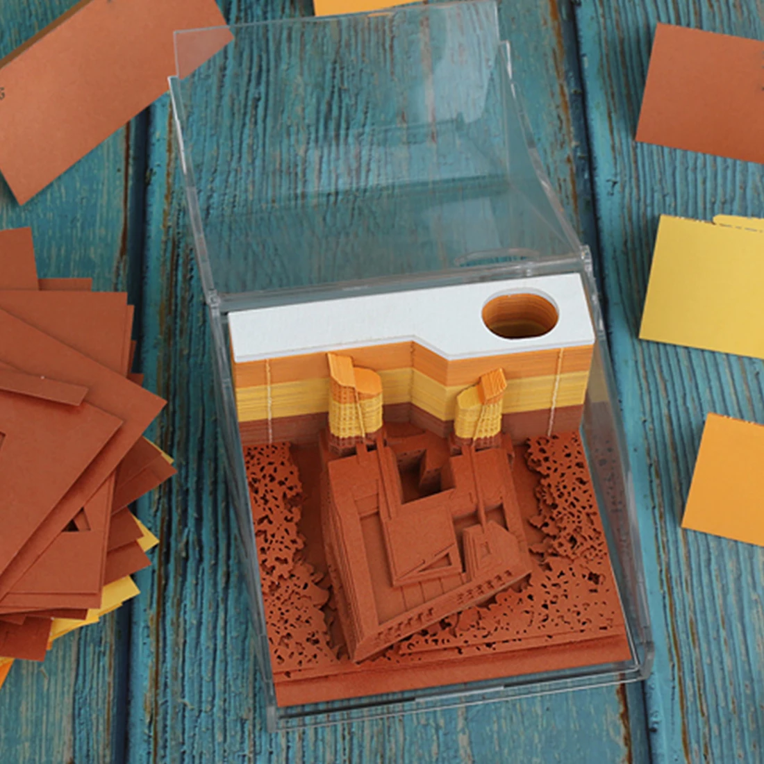 Manufacturer 3D Pop Up Note Mini Building Block Custom Design Note Paper Cube For Promotional Resource