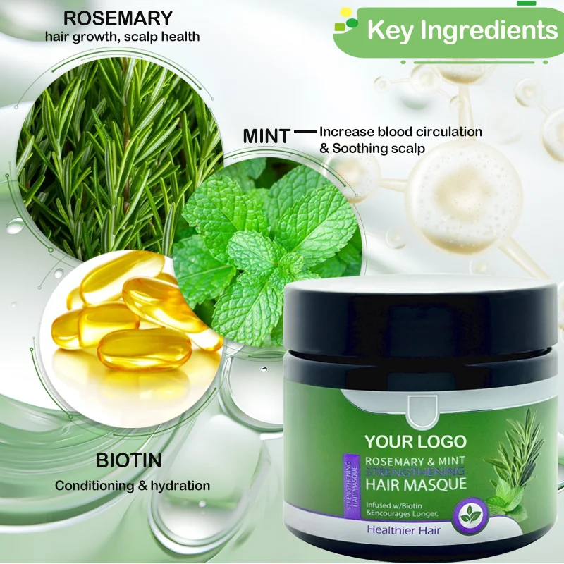 Factory Price Rosemary Mint Hair Mask Strengthening Hair Treatment Mask for Thinning Hair