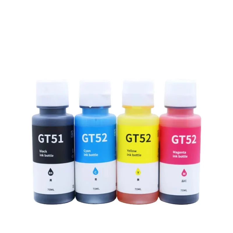 Совместимый GT51 GT52 Премиум цвет Объемный Флакон на водной основе заправка чернил для HP DeskJet GT 5810 5820 принтер