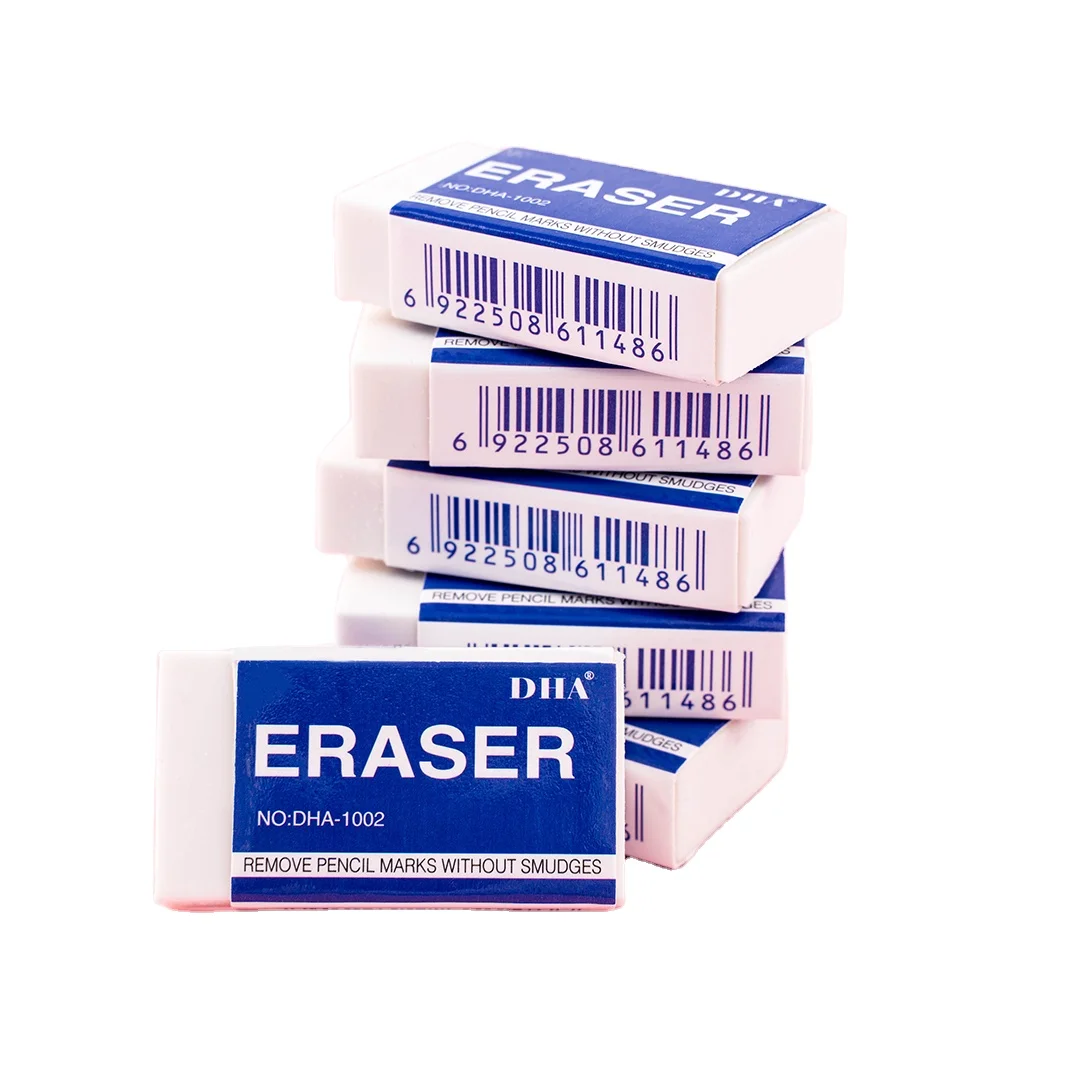 Wholesale Price Cute Rubber Eraser 2B School Students white promotion eraser for exam stationery