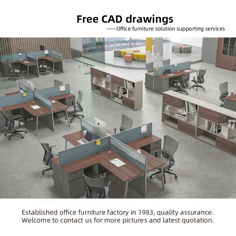 China Manufacturer Modern Modular Office Furniture Workstation 2, 4, 6 Seater Office Workstation Desk For 2, 4, 6 Person People