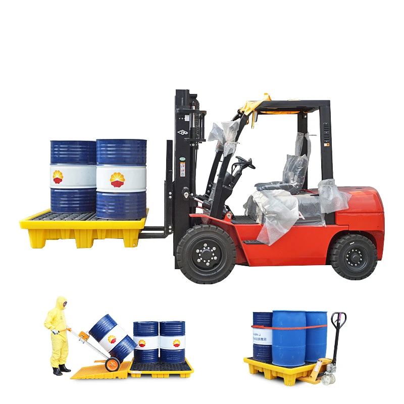 Anti-leakage  2 drum spill containment pallet  IBC drum spill containment pallet outdoor chemical spill response