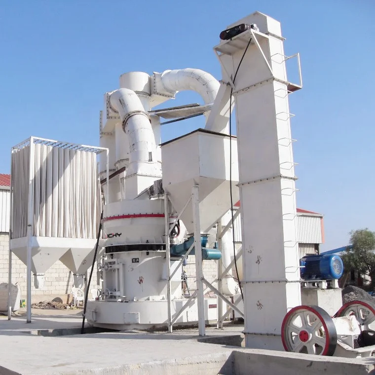 High Output Gypsum 2 micron calcite Grinding Process Plant Line, 200Mesh Calcium Carbonate Barite Kaolin Powder Raymond Mill