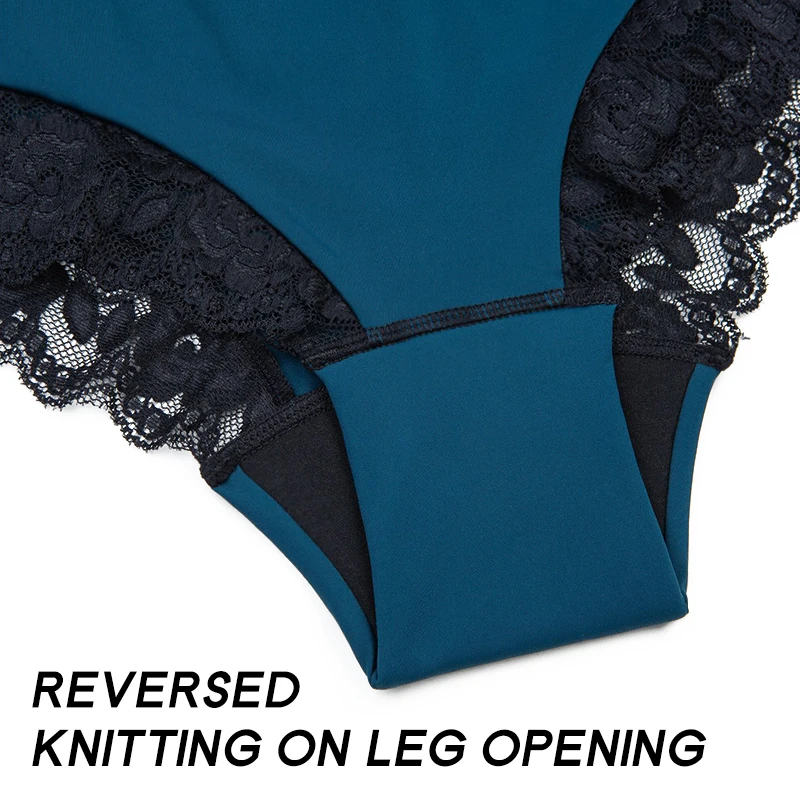 Shanhao OEM Reusable Leakproof Underwear High Quality Organic Cotton Lace Menstrual Panties Bamboo Period Panties for Women