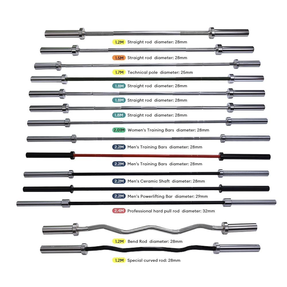 OB60 Chromed 1.5m EZ Straight Bar 500LB Alloy Steel Customized logo Gym Fitness Weightlifting bar for Strength Training