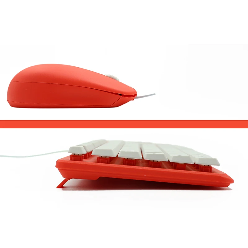 New Trends Beautiful Colors USB office business wired keyboard and mouse kit combo set teclado clavier for PC