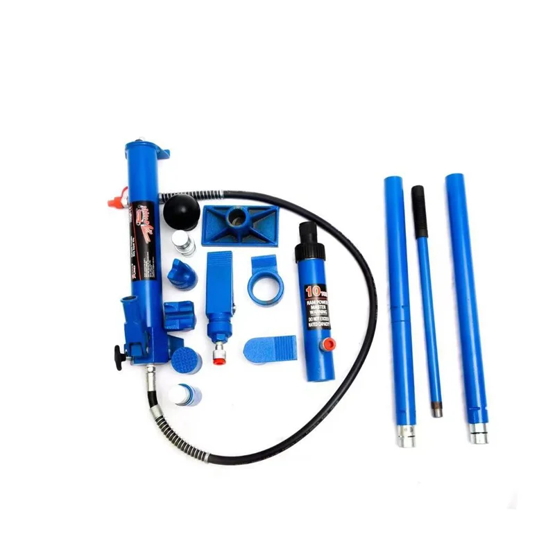 ET Factory 10 Ton Hydraulic Floor Jack Porta Power Hand Pump Ram Replacement Car Auto Body Frame Repair Tools with Long Handle