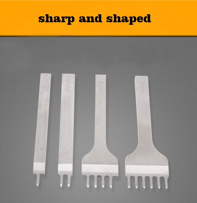 DIY leather tools 3MM 4MM 5MM 6MM white steel diamond hole cut leather tools multi-specification wholesale