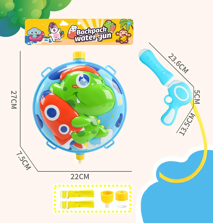Wholesale Plastic Backpack Water Guns Kids Super Soaker Squirt Water Gun Toys Backpack with 2L Capacity Tank Waterblaster