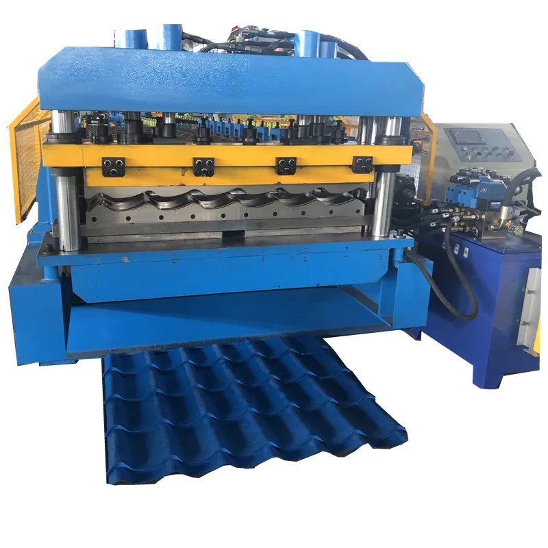 Automatic Glazed Tile Roofing Sheet Machine Color Steel Aluminum Sheet Making and Forming Used Condition Remote control