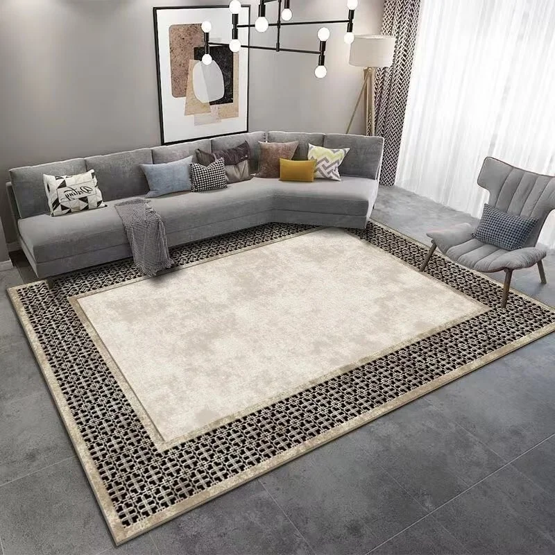 machine washable soft aesthetic thick velvet throw area rugs gold carpet for living room