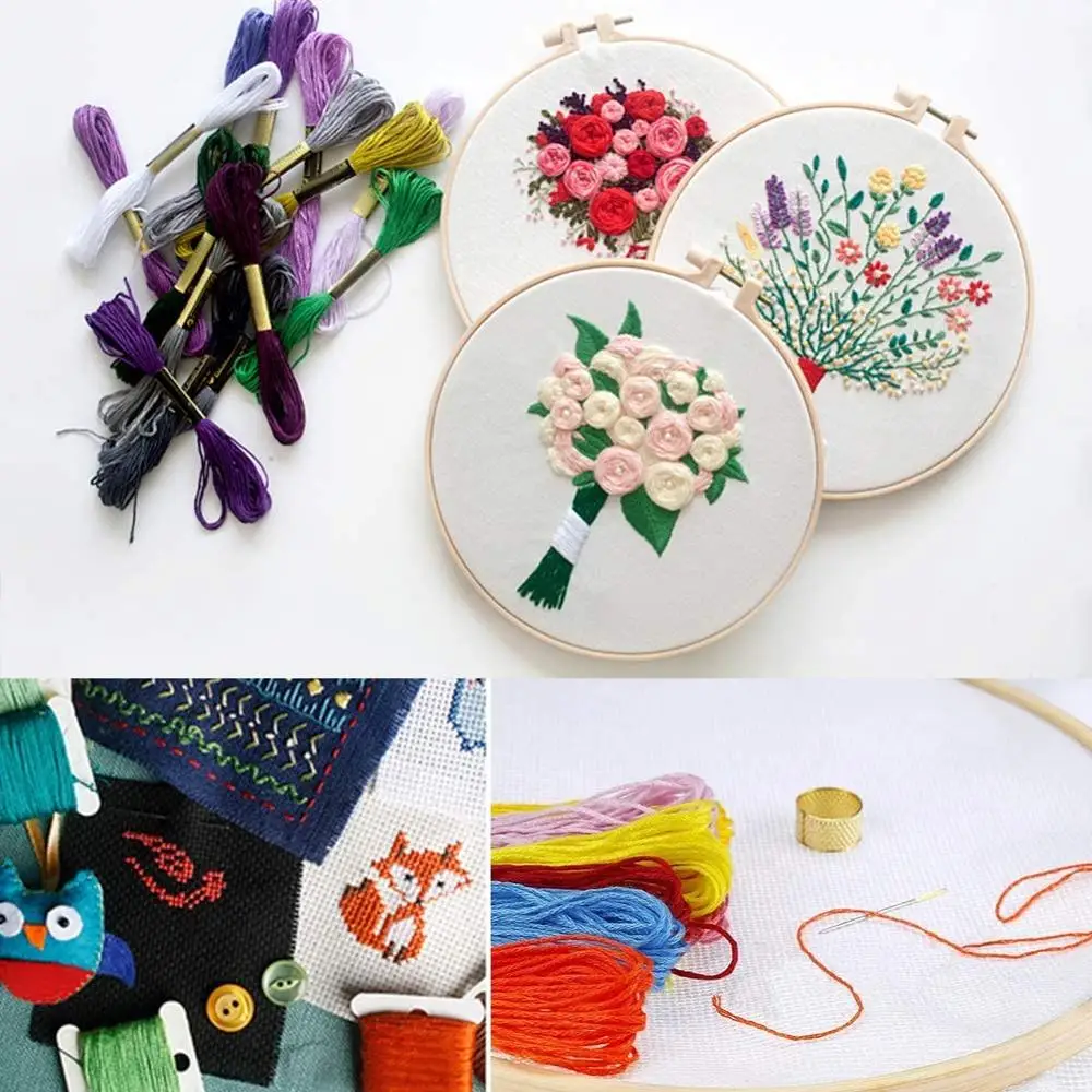 High Quality 162PCS Embroidery Kit With Embroidery Floss Cross Stitch Threads Stitching Needle Home DIY embroidery set