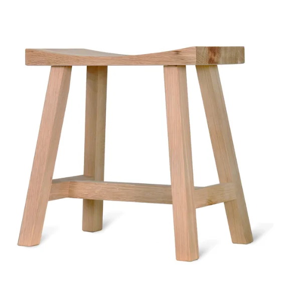 Custom Rustic Chinese Kitchen Dining Room Rectangle Stool Home Furniture Children Natural Wooden Chair Bar Stools