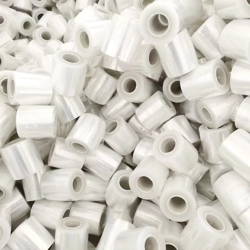 Manufacturer wholesale transparent winding film PE small roll stretch film self-adhesive protective film