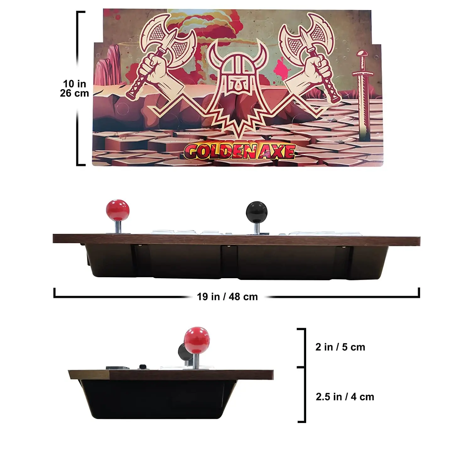 JARONX Genesis Fighting Stick for Arcade1Up Cabinet Work As A Genesis Console Molded Joysticks Designed for Arcade1Up