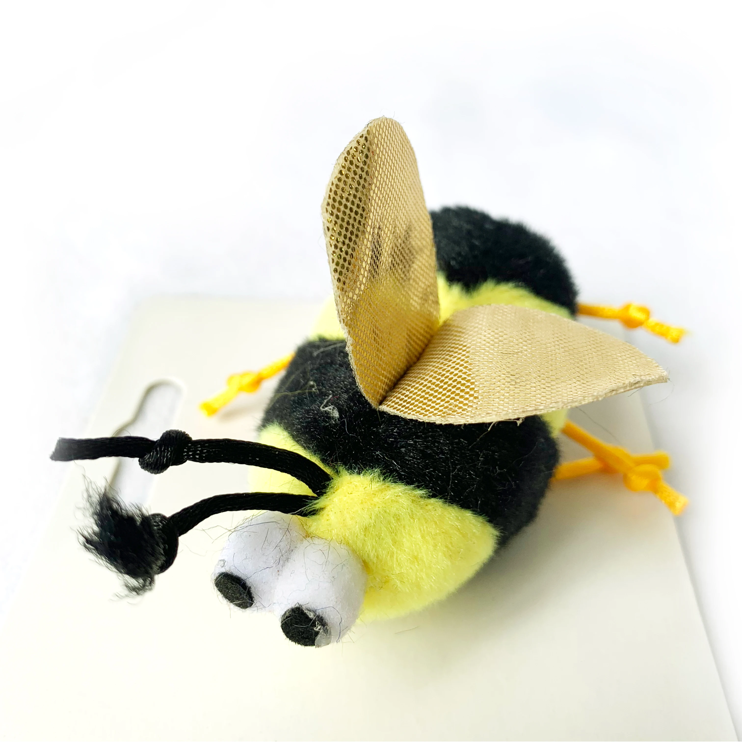 Симпатичные Прочный chaser чучело 100% полиэстер пчела форма pet игрушки для котов