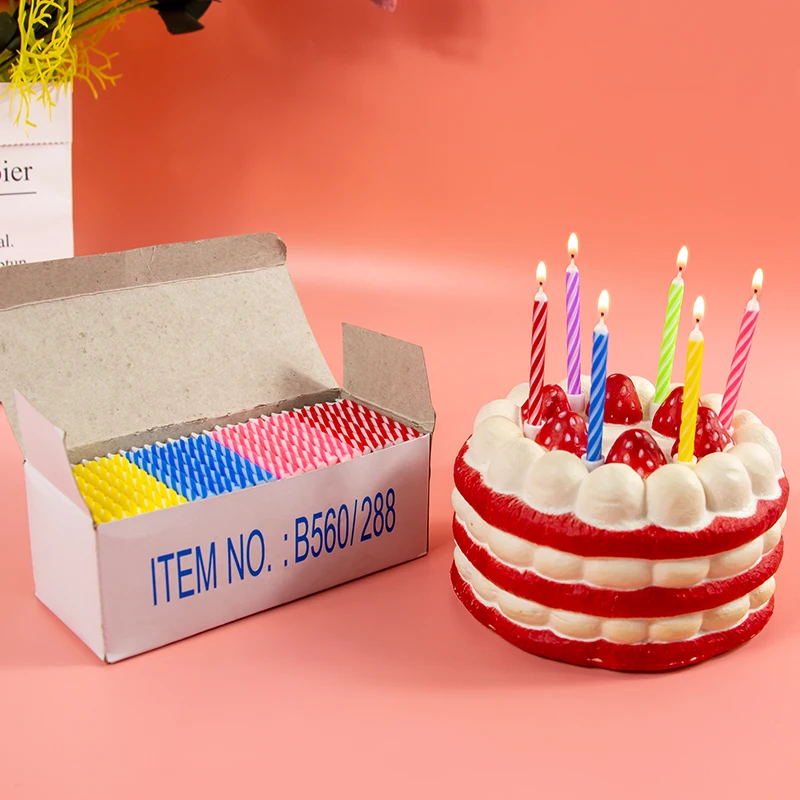 Birthday Candle manufacturer  Dia5.0*H58mm Spiral birthday cake candle for cupcakes