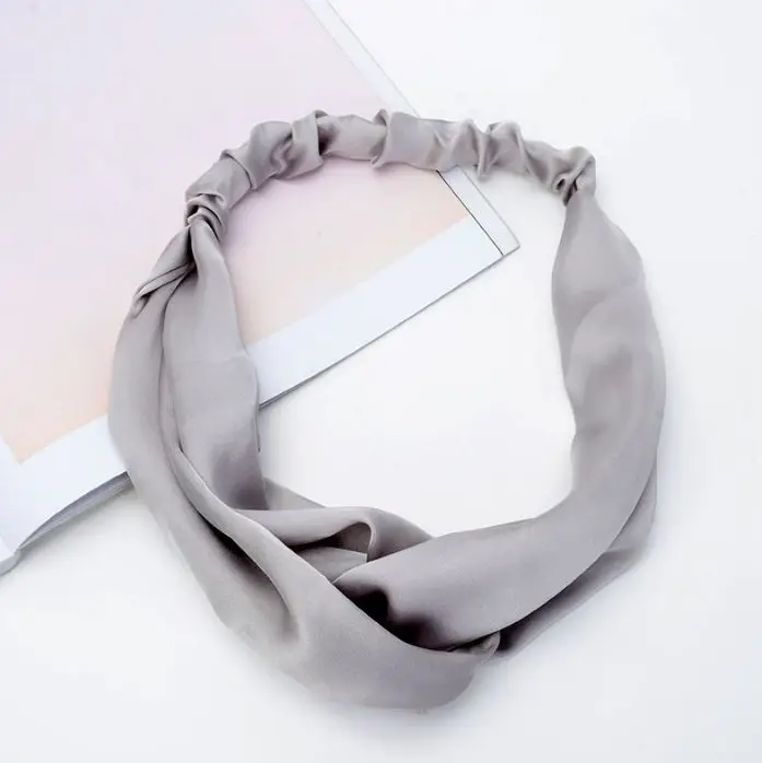 Elastic Hair Accessories Knotted Spa Makeup Headband Women Satin Fabric Hairband