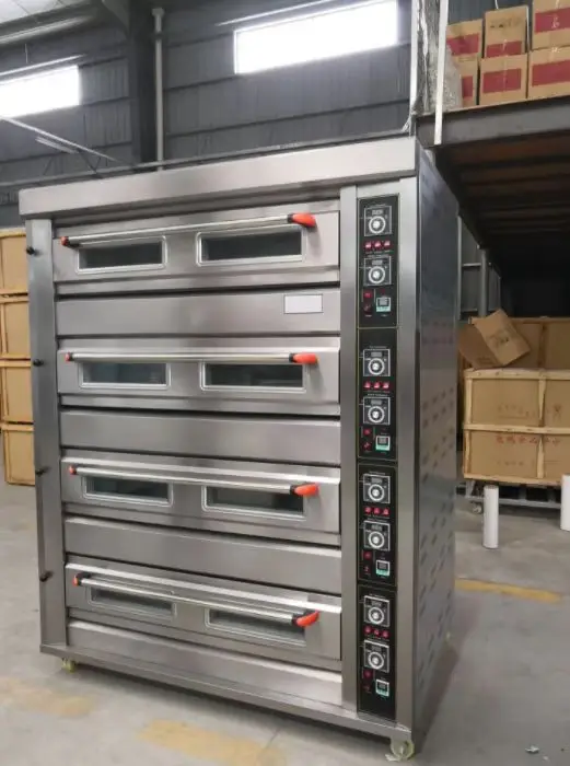 4deck 16 tray industrial pizza oven pizza gas  oven for bread baking