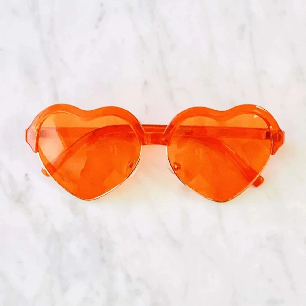 Aqua,Blue,Green,Indigo,Magenta,Orange,Red,Roes,Violet,Yellow Color Night Vision Polarized Sunglasses for Driving Heart Shaped