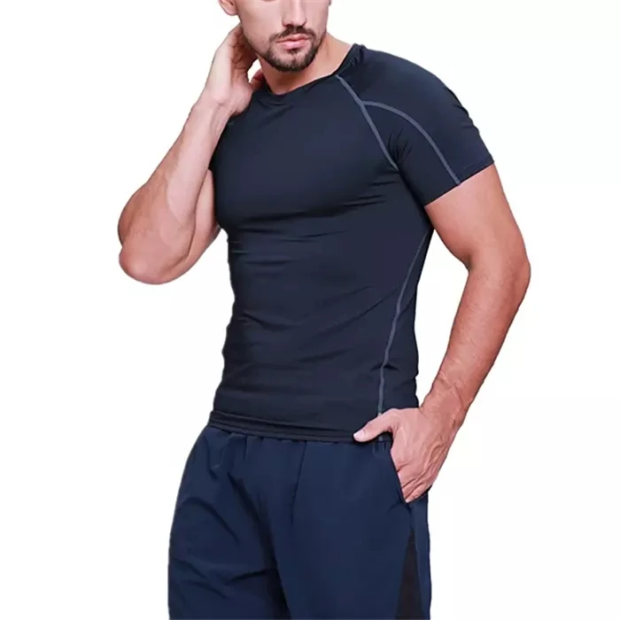 2022 bulk buy custom logo Blank Gym Active wear Men Fitness Gym t-shirt Workout Quick Dry short sleeve slim fit men t-shirts