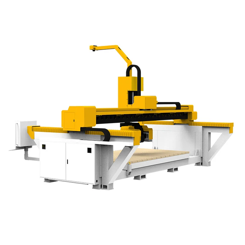 Stone Cnc Router 5 Axis Bridge Saw 3d Machine Cnc 5 Axis Stone Cutting and Engraving Machine for Marble Granite