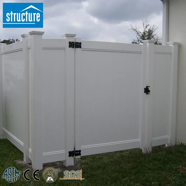 Hot sale pvc fence boards panel outdoor garden privacy fence with gate