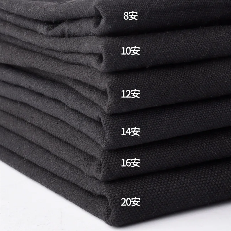 black 16oz 16 oz  polyester cotton canvas fabric for tent shoes bags making