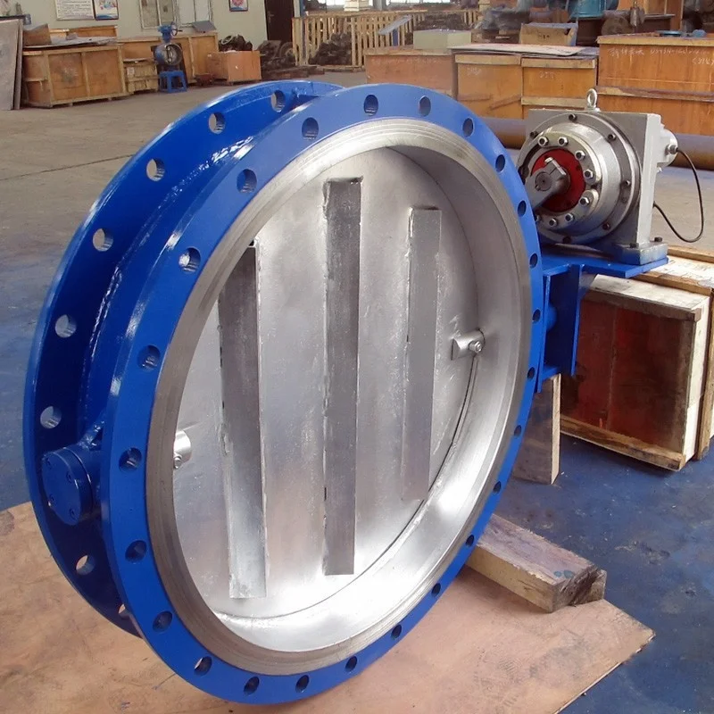 DN800 damper valve with electric actuator