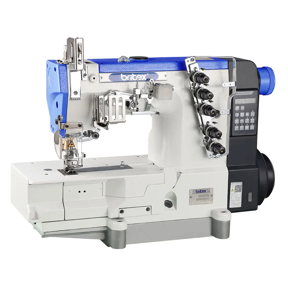 Professional Britex BR-3500D-01CB industrial coverstitch direct drive high speed flat bed interlock sewing machine