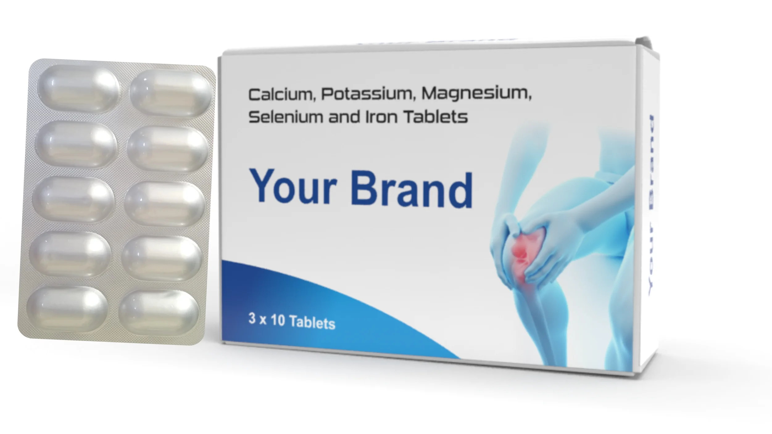 Direct Factory Supply Calcium Potassium Magnesium  and Iron Tablets for Good Health Healthcare Supplement for Export