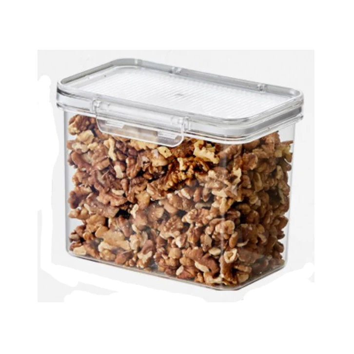 Exquisite workmanship 1800ml transparent solid quality plastic Sealed food storage box container