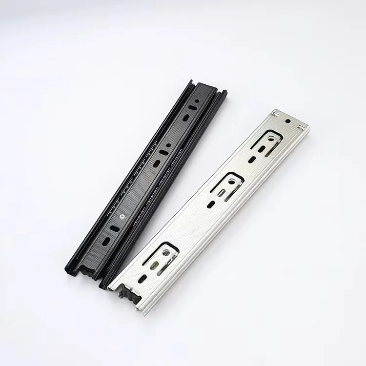Heavy-duty drawer slide cold-rolled steel thickened drawer slide cushioned damped rail coat cabinet ball slide