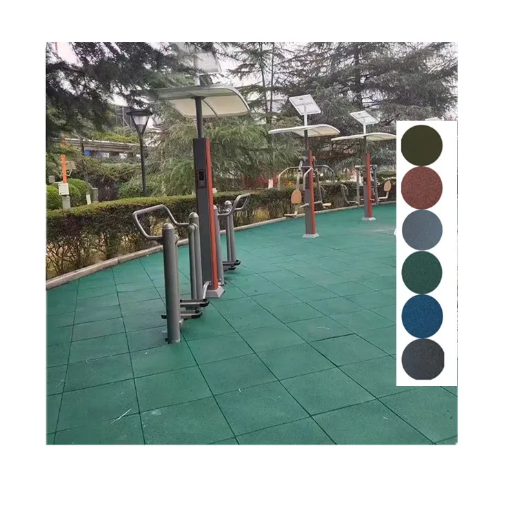 Anti Slip Kindergarten Rubber Gym Tiles Mats Outdoor Playground Rubber Tiles