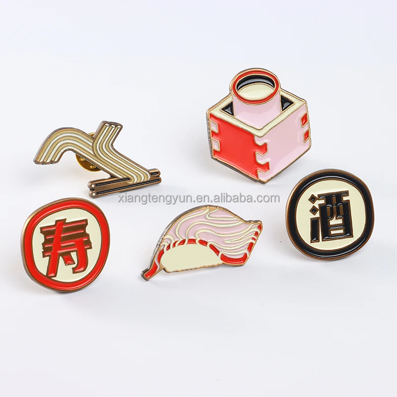 custom cheap badge buttons factory directly personalized badge round square pin badge for collection